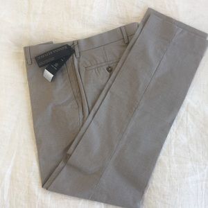 Khaki Non-Iron Stretch Cotton Dress Pants